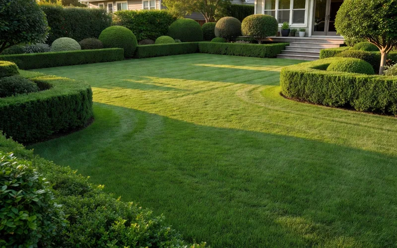 Landscaping service scope; abstract or generic visuals only, no fake customer photos.